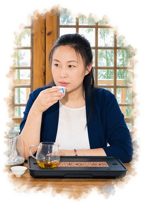 Dr. Ming Way drinking tea